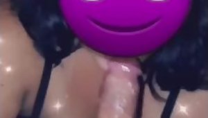 Sucking his big dick on snapchat again