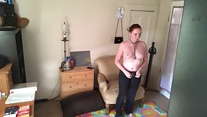 i try out my new baby hitachi! almost get caught by mystepbro