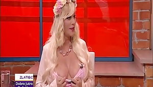 Cicciolina naked in Serbian morning show May 12, 2017