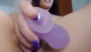 horny wet pussy Google OMBFUN to play hot latina chick is playing with pink toy but only u can control it to pussy cum cream orgasm squirting shake like crazy wow live