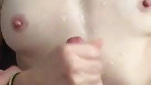Fucked my wife and cum on her big boobs