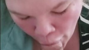Thick White GF Blows Me Until I Cum On Her Tongue and She Swallows