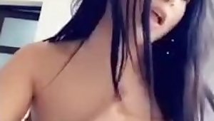 She tease me with her pair big boobies